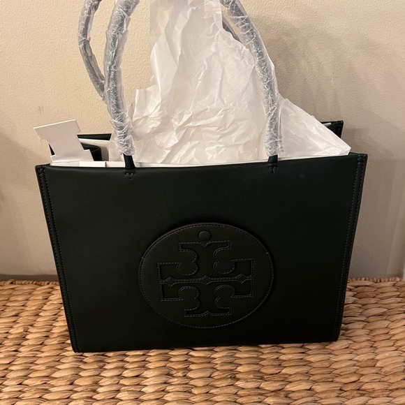 Tory Burch Handbags - Tory Burch dark green Tote with Logo NWT